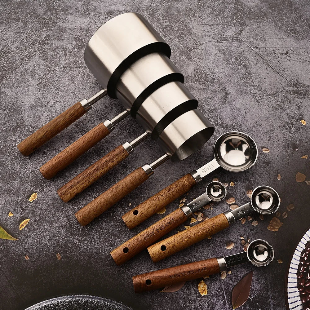 Alden Wood Handle Measuring Spoons
