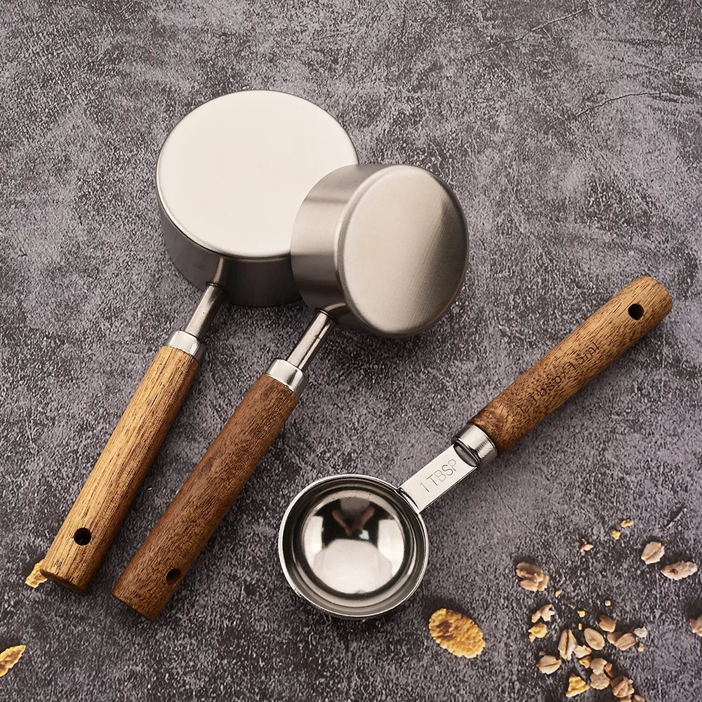Alden Wood Handle Measuring Spoons