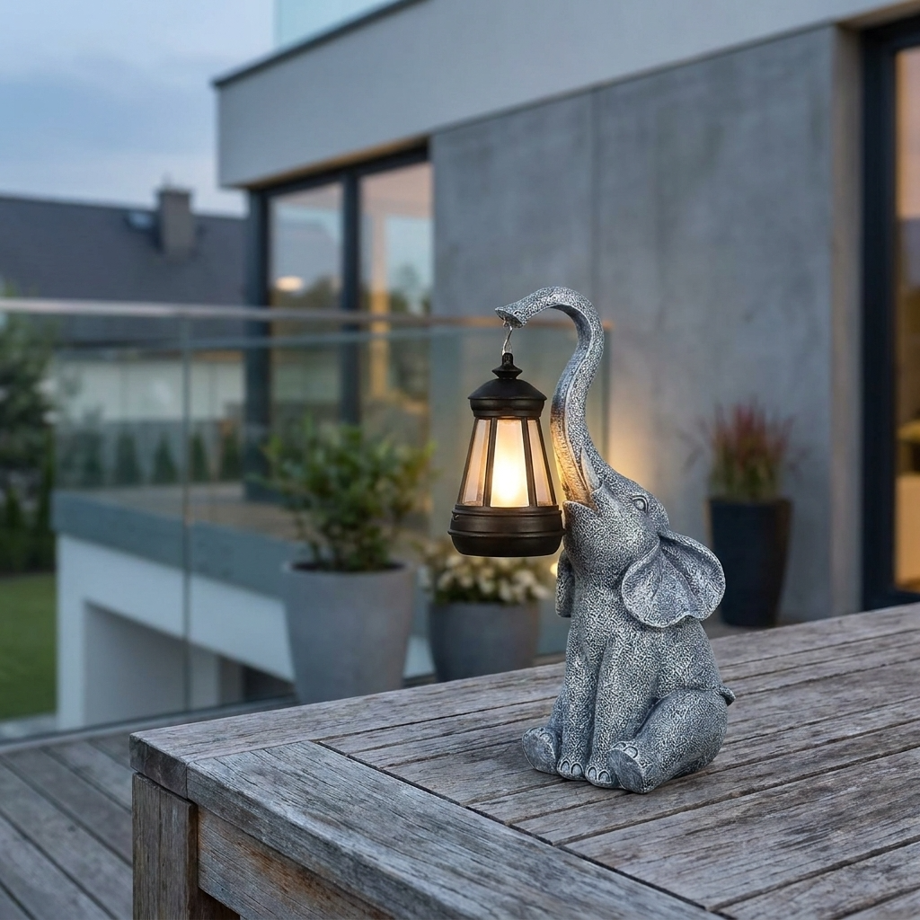 Elephanta | Charming Whimsical Solar LED Garden Lantern Lamp