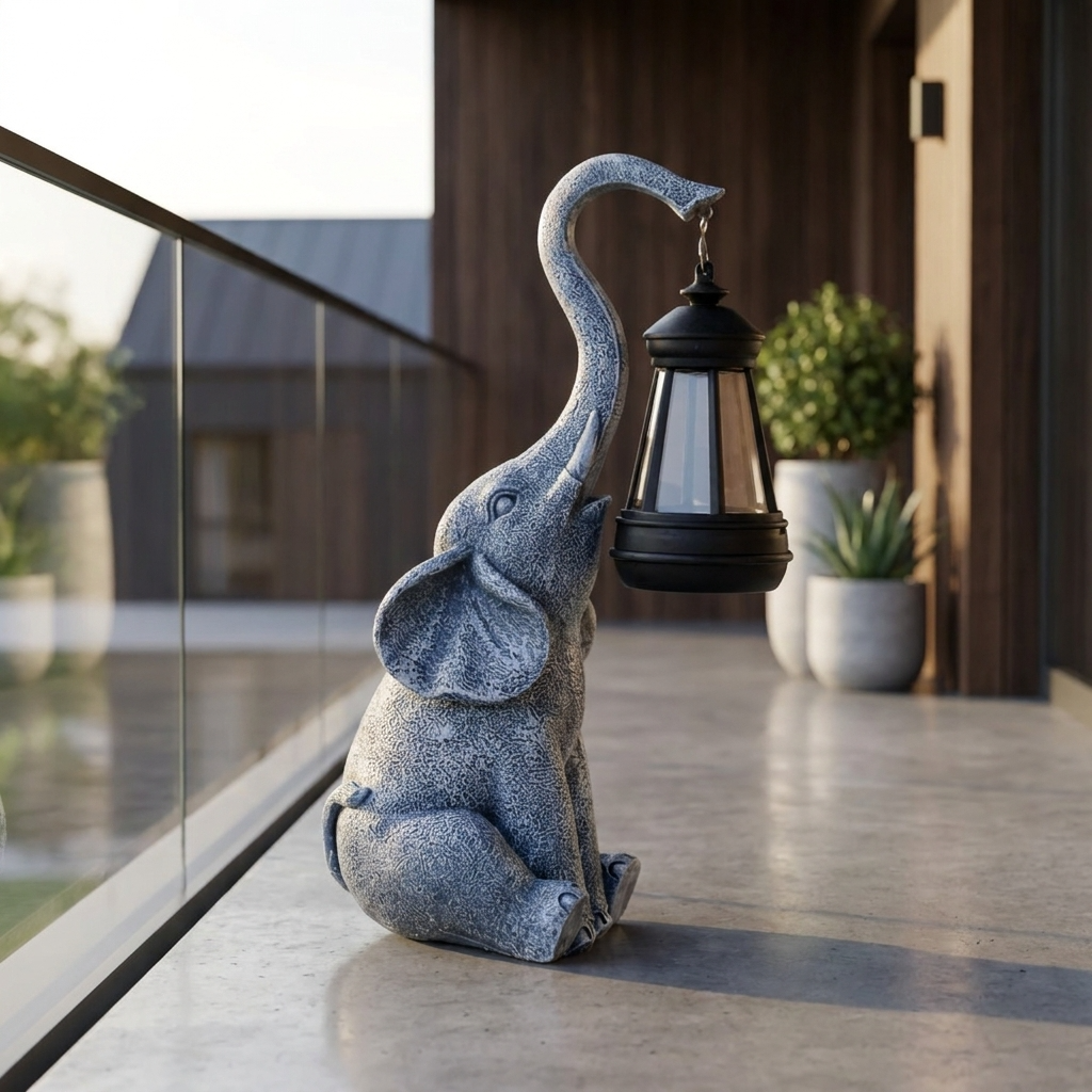 Elephanta | Charming Whimsical Solar LED Garden Lantern Lamp