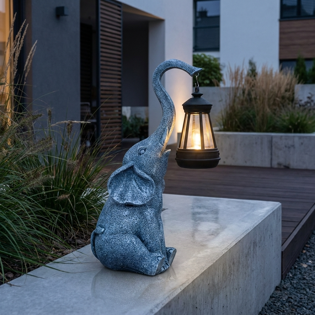 Elephanta | Charming Whimsical Solar LED Garden Lantern Lamp