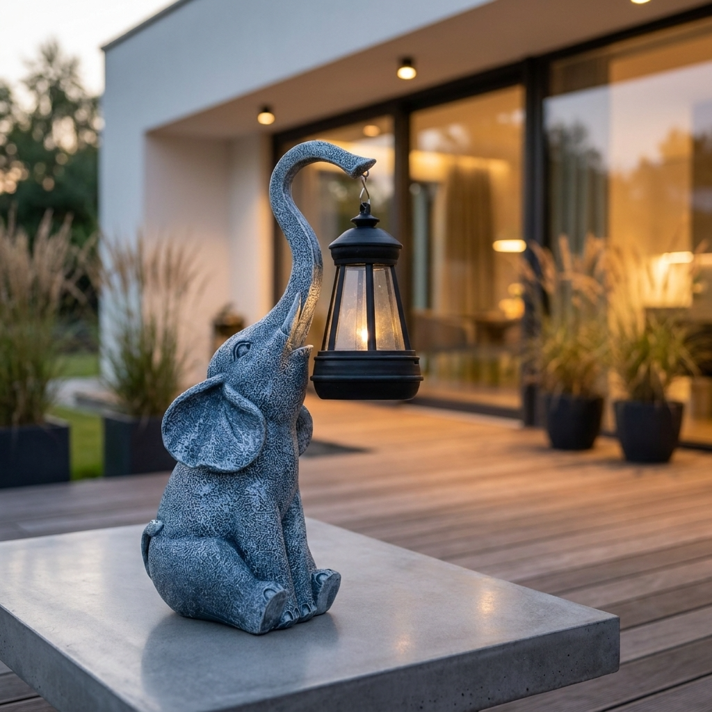 Elephanta | Charming Whimsical Solar LED Garden Lantern Lamp