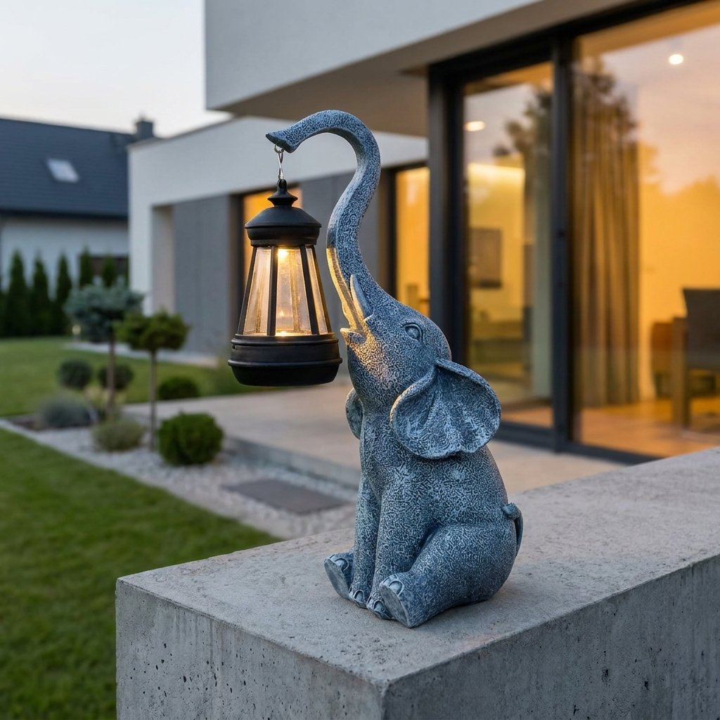 Elephanta | Charming Whimsical Solar LED Garden Lantern Lamp