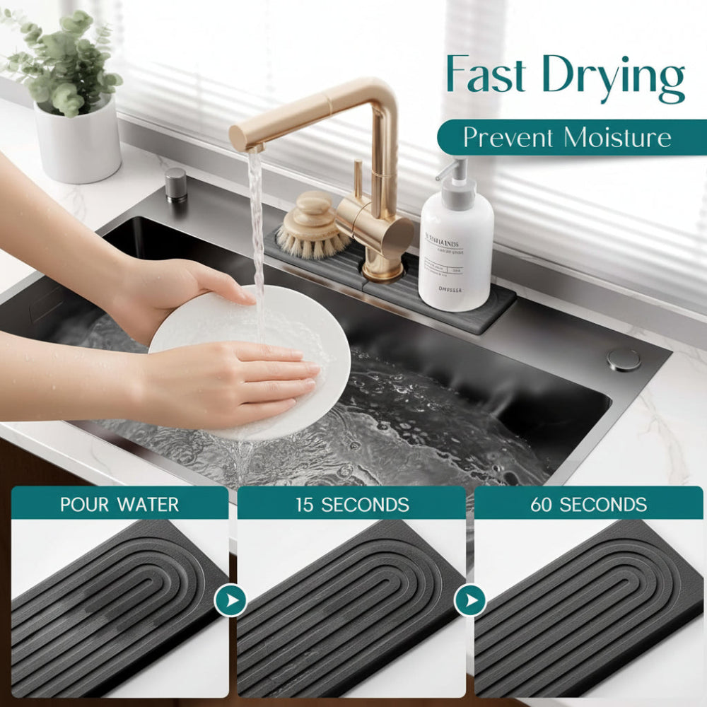 Elora Diatomite Sink Drying Mat