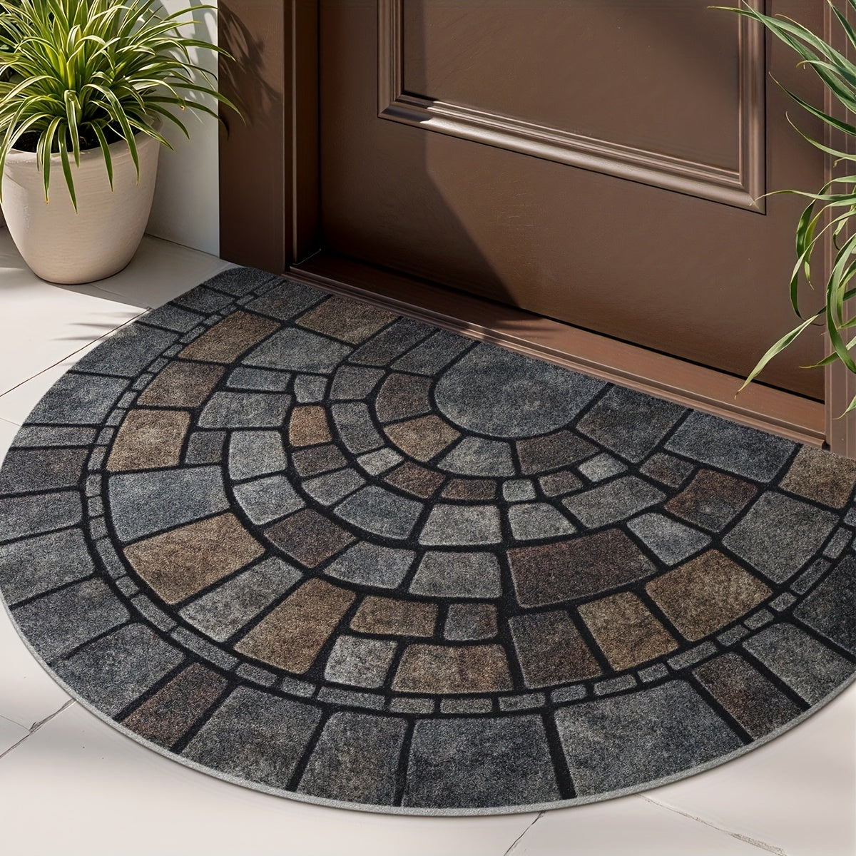Elora Mosaic Half Moon Door Mat