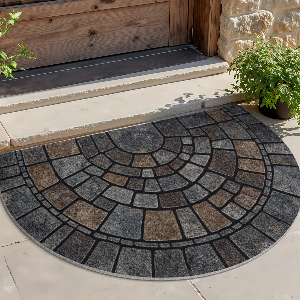 Elora Mosaic Half Moon Door Mat