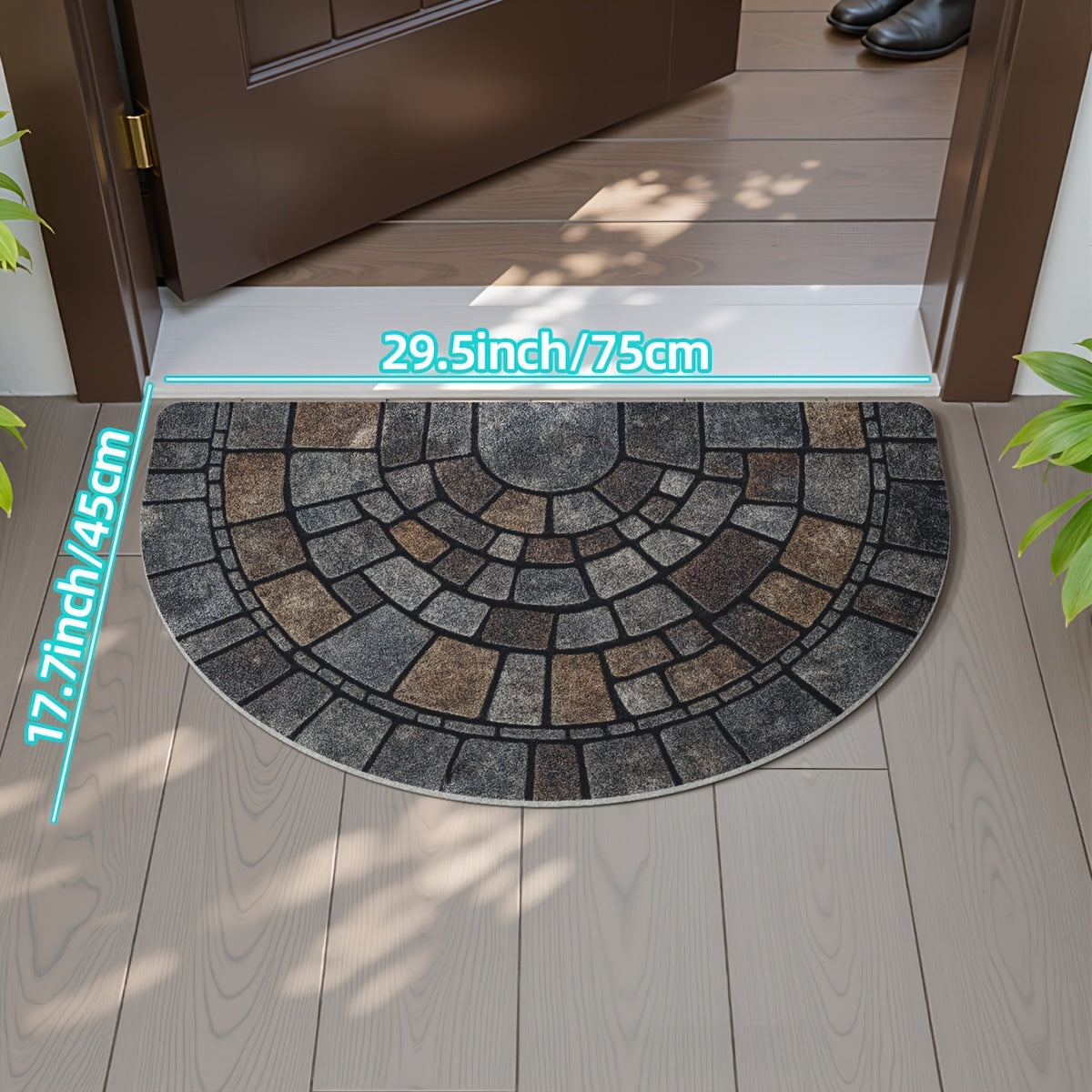 Elora Mosaic Half Moon Door Mat