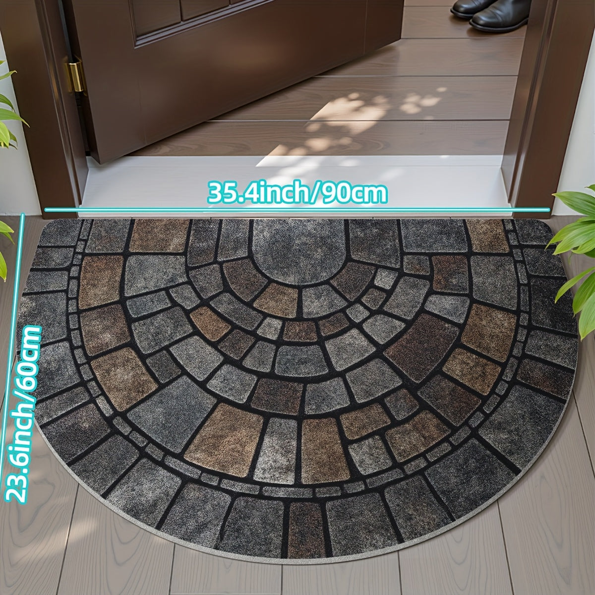 Elora Mosaic Half Moon Door Mat