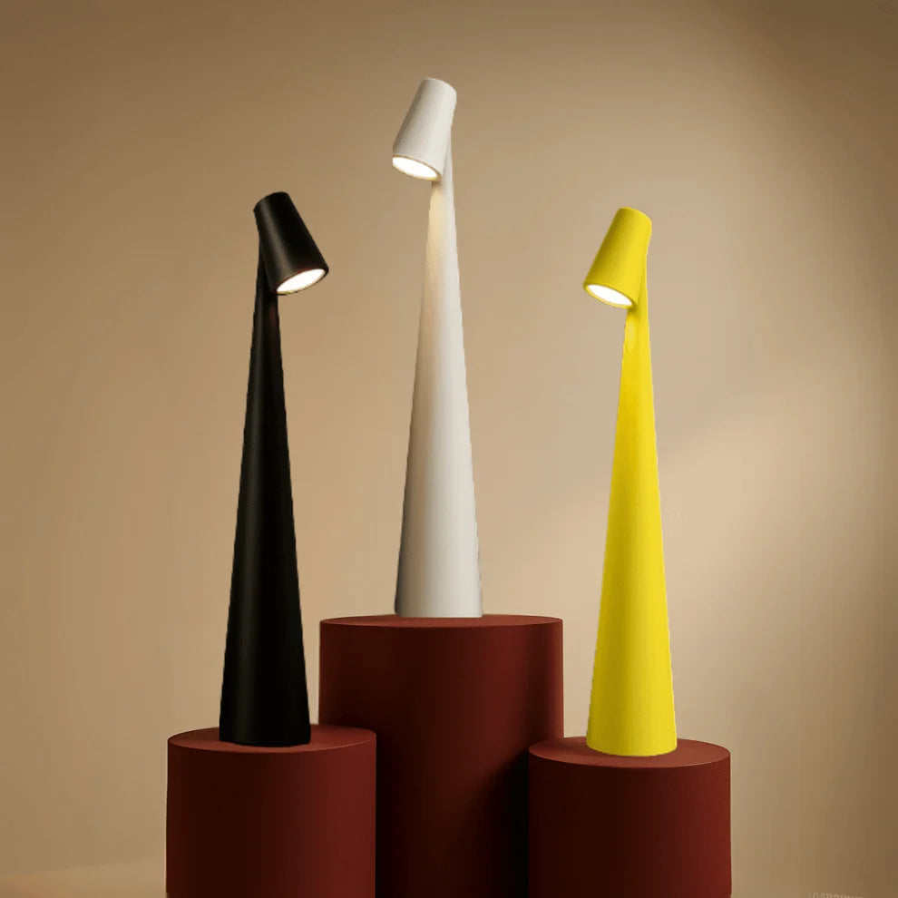 LumaArc | Rechargeable Dimmable Metal LED Table Lamp with USB-C Charging
