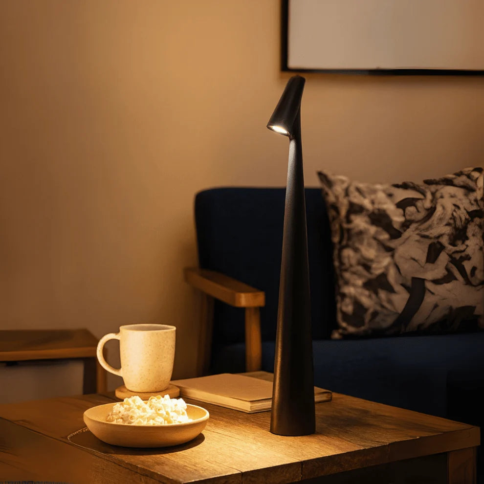 LumaArc | Rechargeable Dimmable Metal LED Table Lamp with USB-C Charging