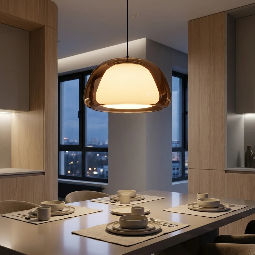 Luminara | Sleek Modern Glass Minimalist Pendant Light Fixture