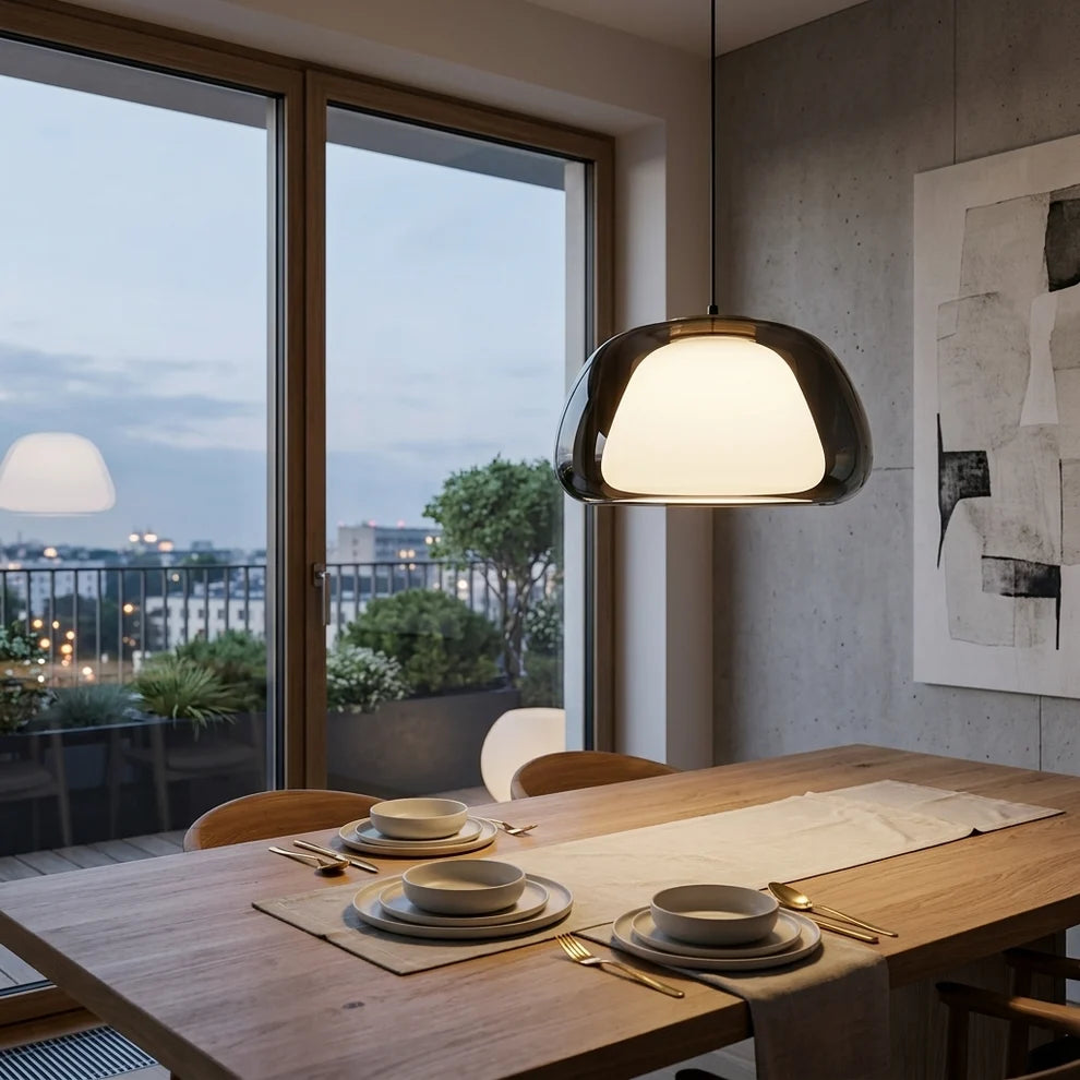 Luminara | Sleek Modern Glass Minimalist Pendant Light Fixture