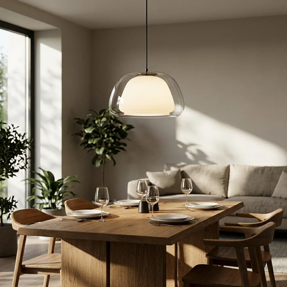 Luminara | Sleek Modern Glass Minimalist Pendant Light Fixture