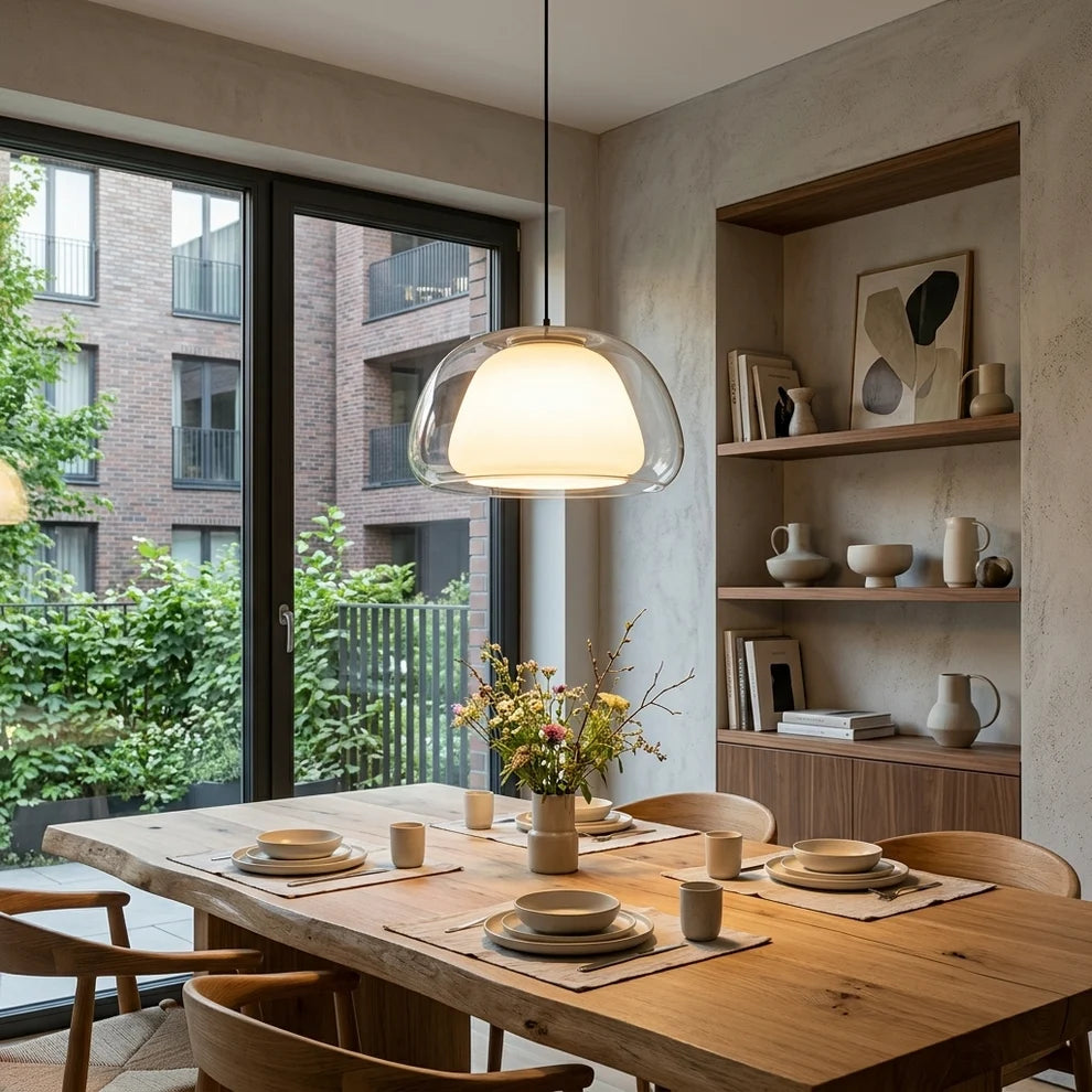 Luminara | Sleek Modern Glass Minimalist Pendant Light Fixture