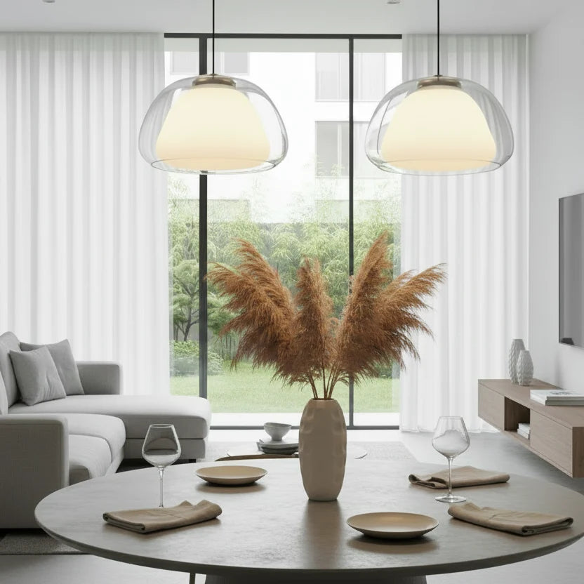 Luminara | Sleek Modern Glass Minimalist Pendant Light Fixture