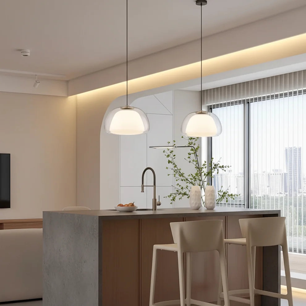 Luminara | Sleek Modern Glass Minimalist Pendant Light Fixture