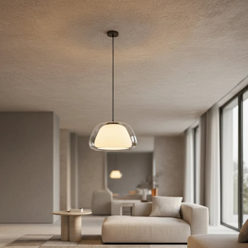 Luminara | Sleek Modern Glass Minimalist Pendant Light Fixture