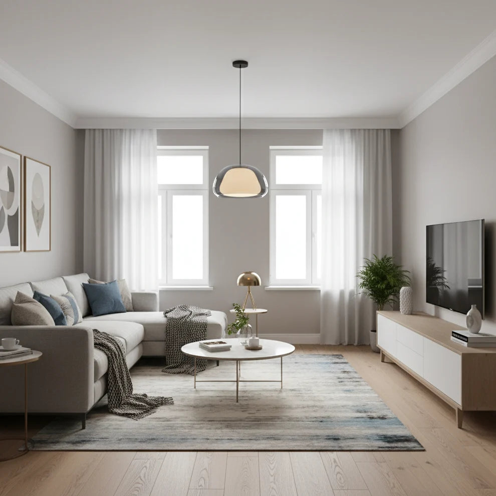 Luminara | Sleek Modern Glass Minimalist Pendant Light Fixture
