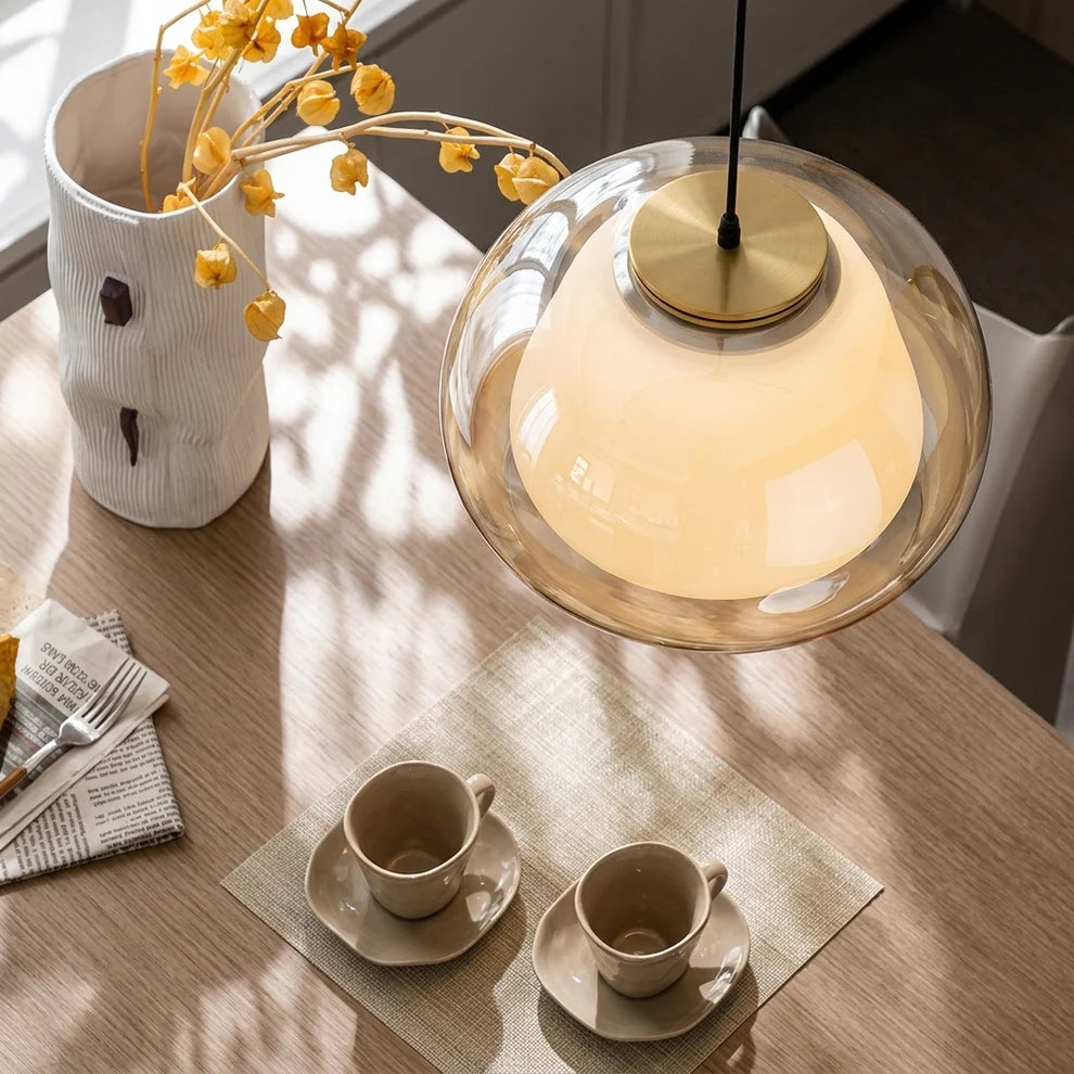 Luminara | Sleek Modern Glass Minimalist Pendant Light Fixture