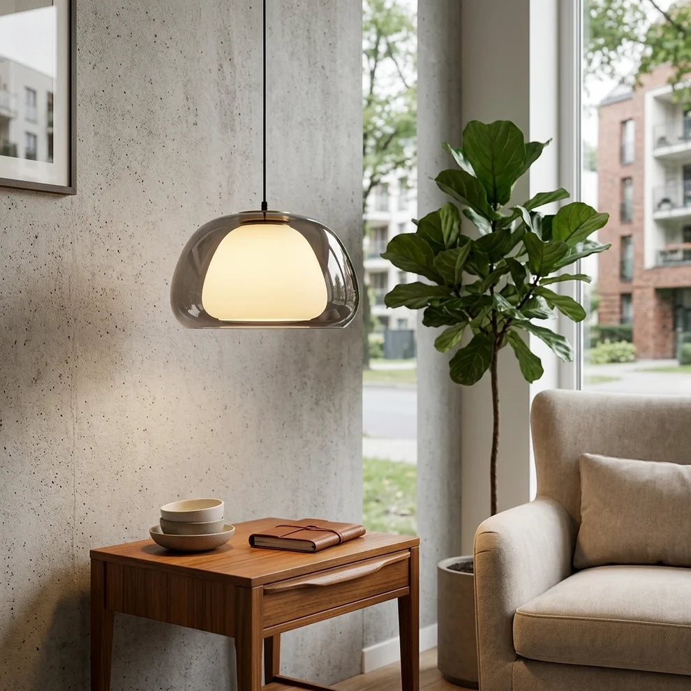 Luminara | Sleek Modern Glass Minimalist Pendant Light Fixture