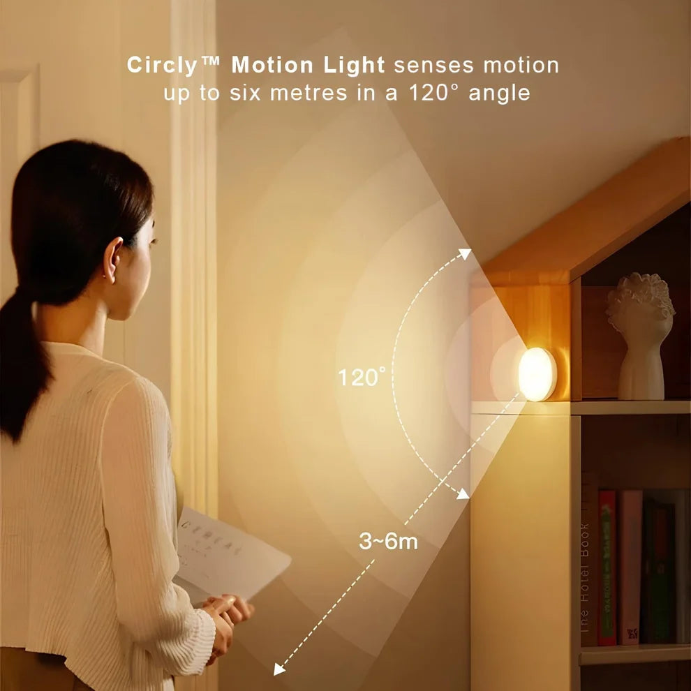 MotionGlow | Round Motion Sensor LED Light with USB or Battery Power
