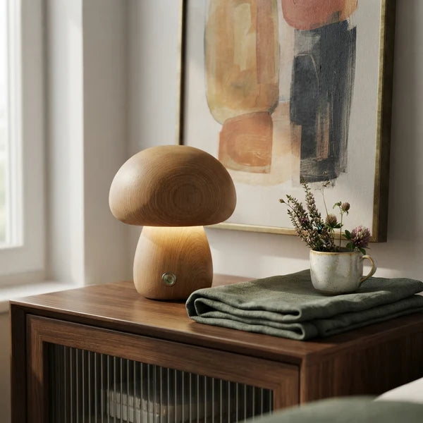 MushLume | Whimsical Playful Wooden LED Night Light