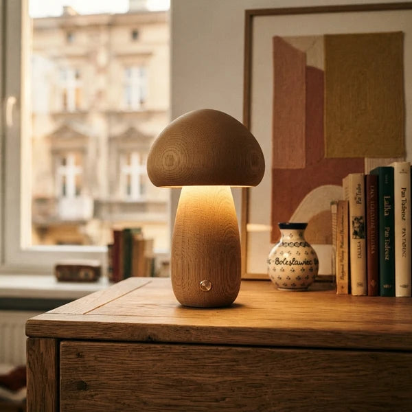 MushLume | Whimsical Playful Wooden LED Night Light
