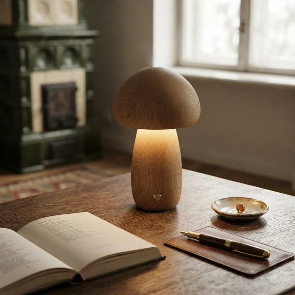 MushLume | Whimsical Playful Wooden LED Night Light