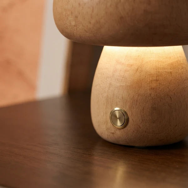 MushLume | Whimsical Playful Wooden LED Night Light