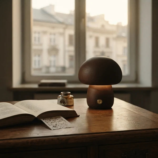 MushLume | Whimsical Playful Wooden LED Night Light