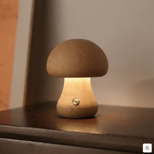 MushLume | Whimsical Playful Wooden LED Night Light