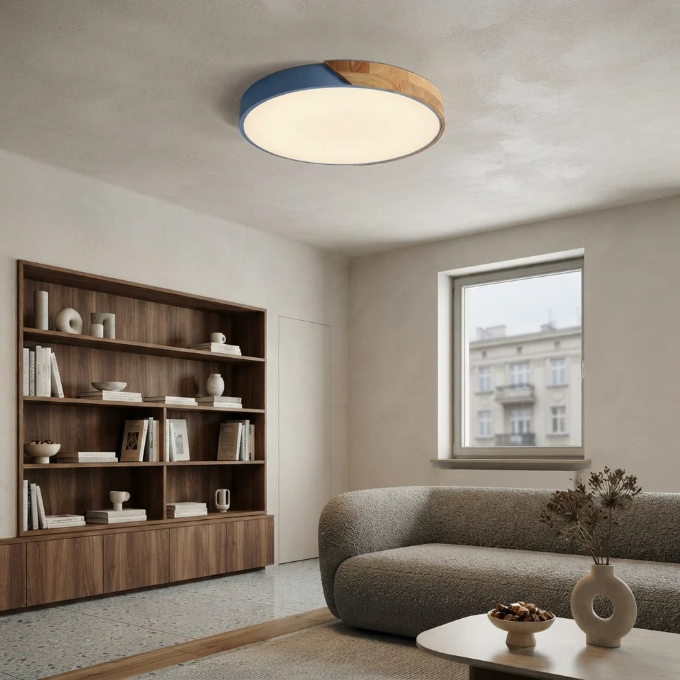 NordicaBeam | Elegant Natural Wood Scandinavian LED Ceiling Light