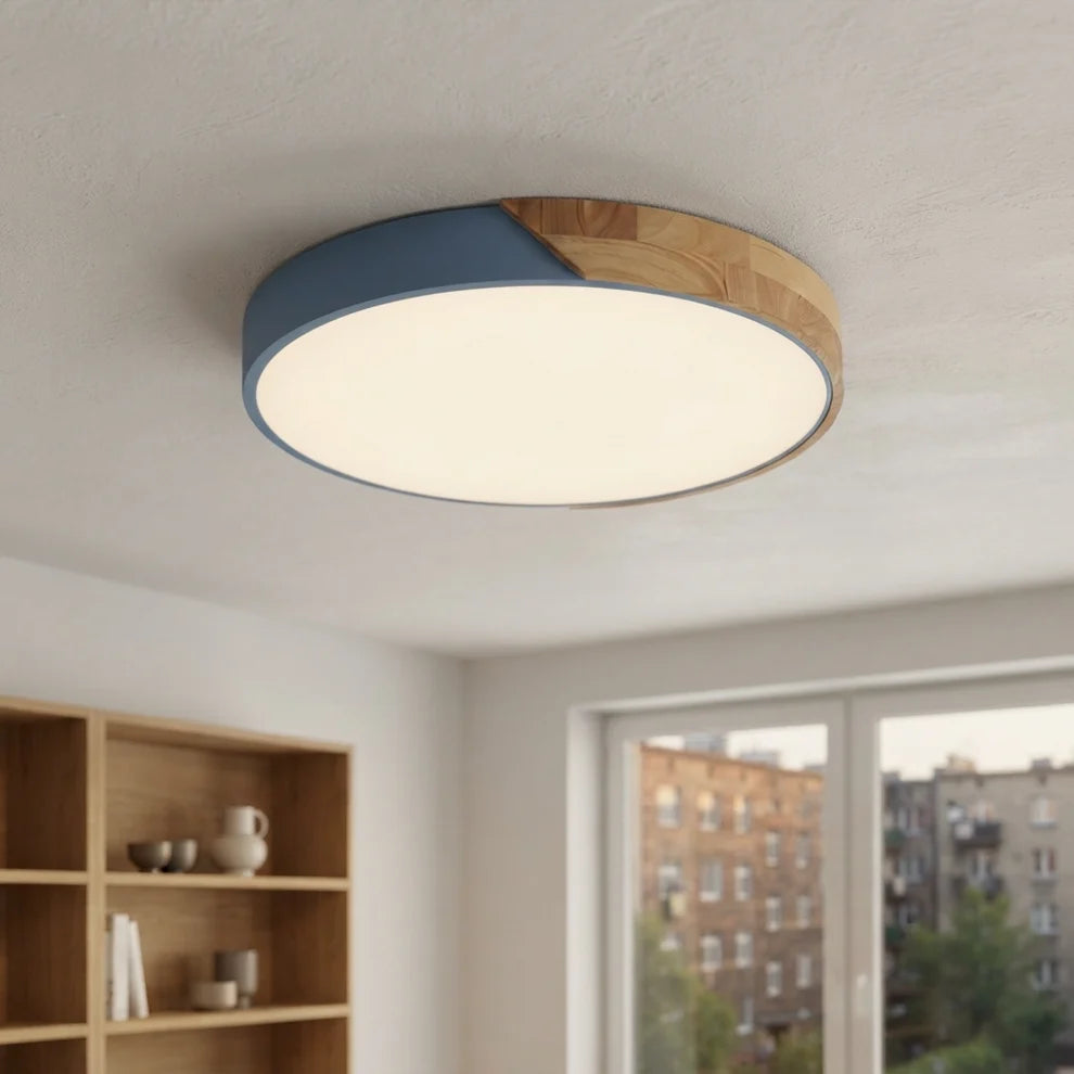 NordicaBeam | Elegant Natural Wood Scandinavian LED Ceiling Light