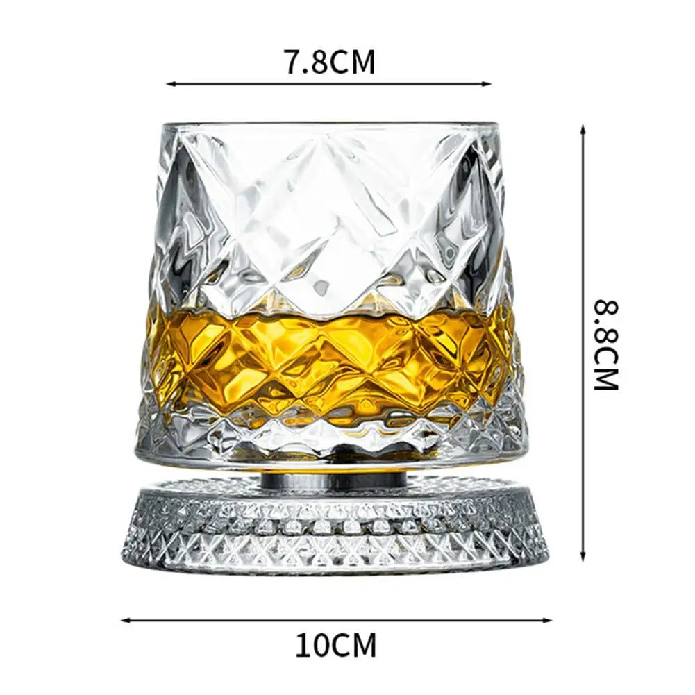 Orion Rotating Crystal Whiskey Glass Set