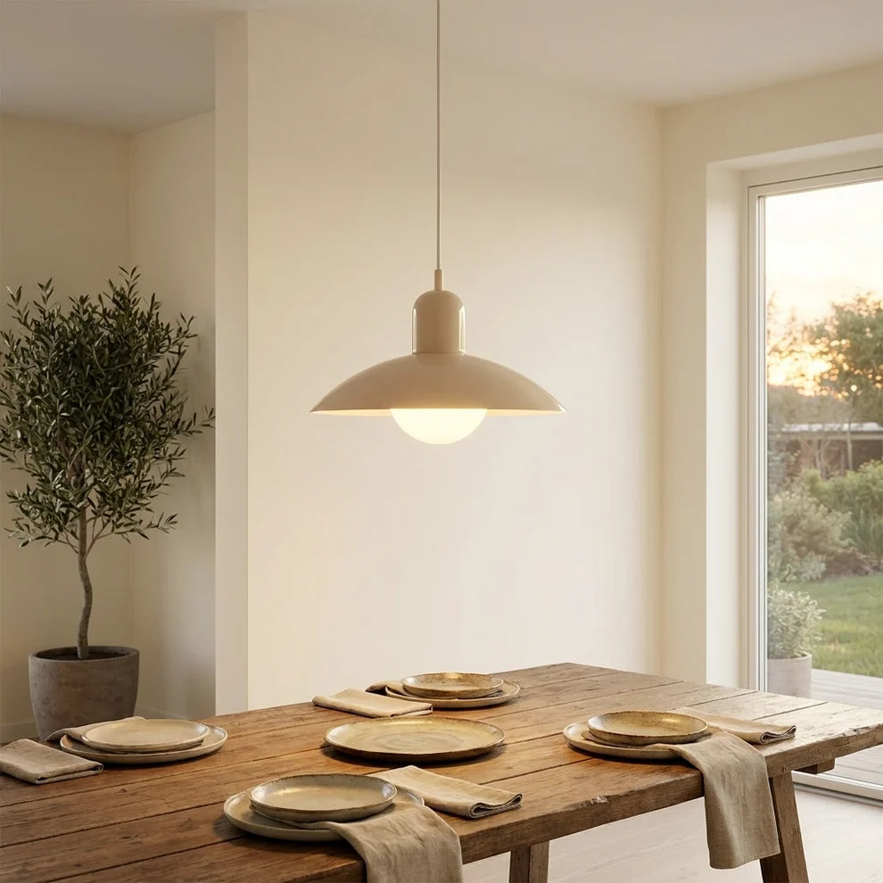 Scandinavian Pendant Light Macaron Metal over Table MacaronGlow