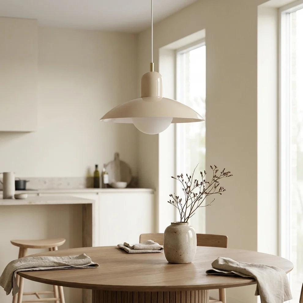 Scandinavian Pendant Light Macaron Metal over Table MacaronGlow